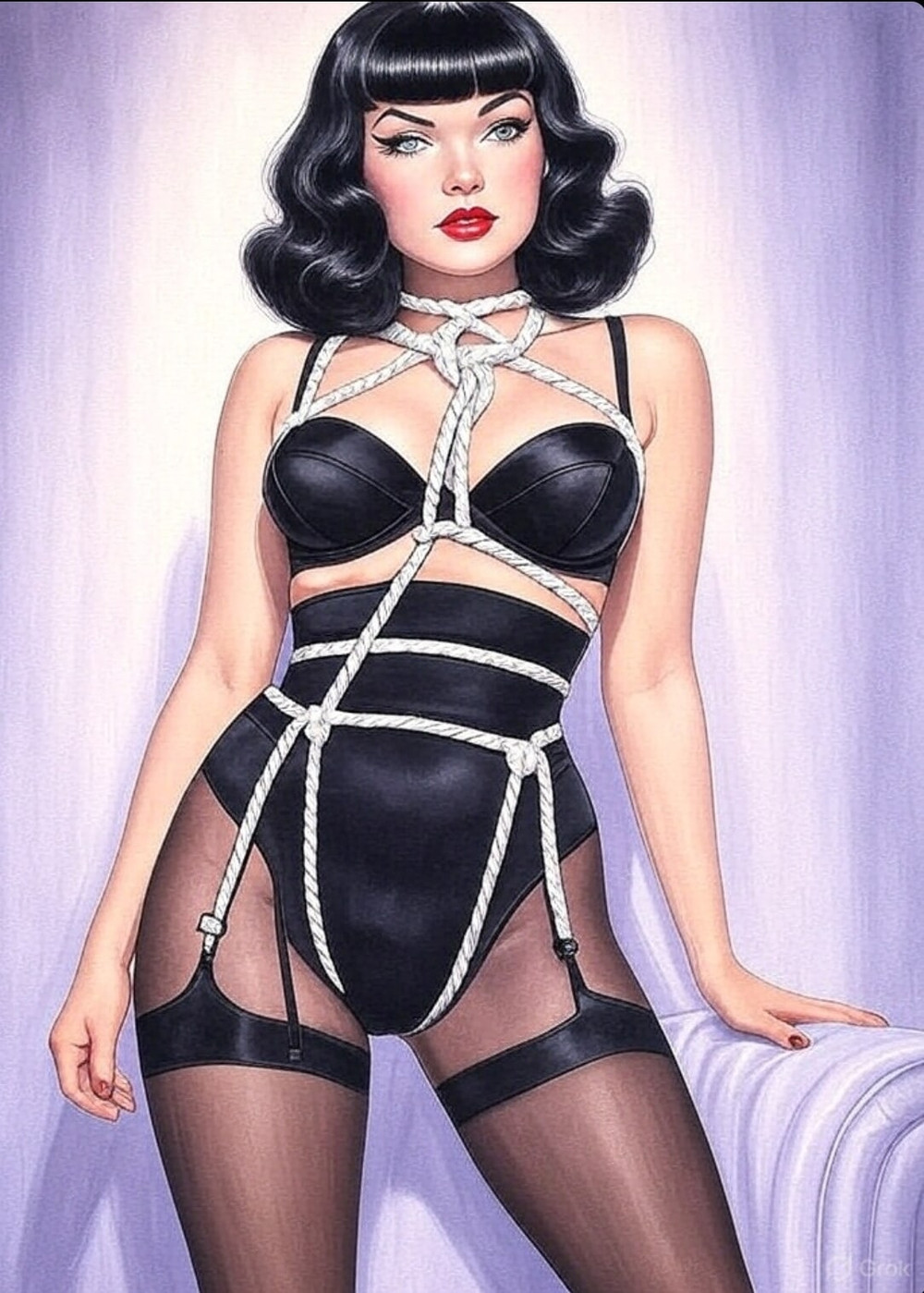 Pixwhores Experimental: Black Stockings & Bound #4