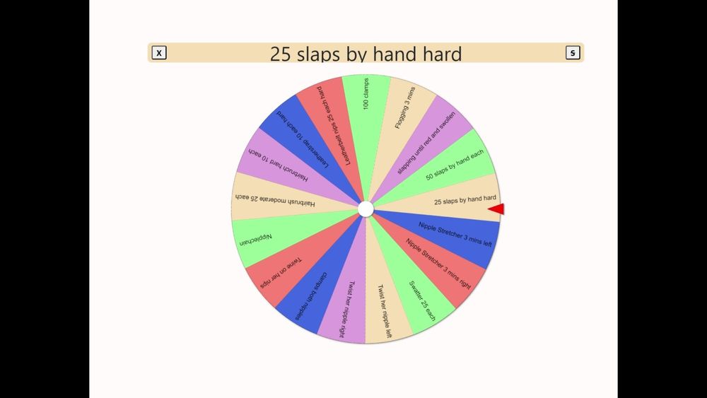 The tit torture wheel - game #7