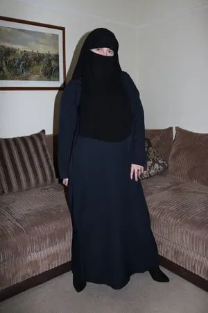 wife in burqa niqab stockings and suspenders         