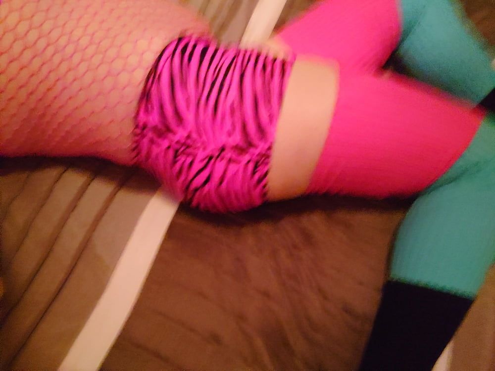 Pink cheetah hot pants  #53