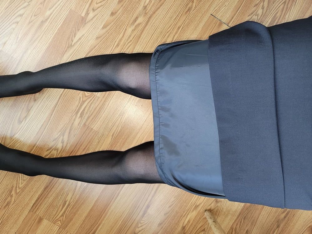 Flight Attendant Skirt with Sliky lining and Pantyhose  #14