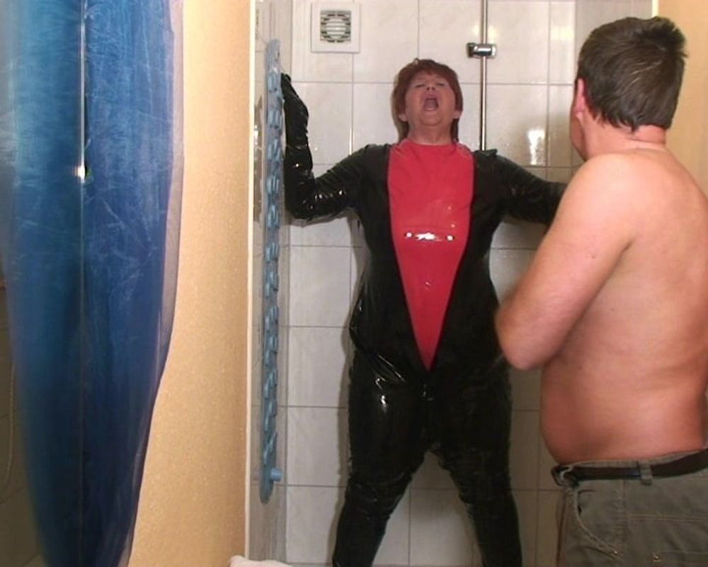 Punishment in the pvc suit #12