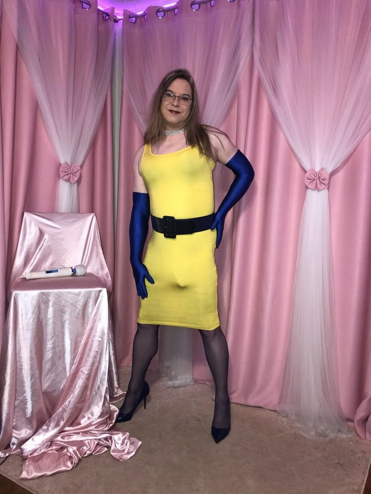 Joanie - Yellow Pencil Dress 2 #30