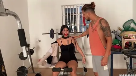 bitchy personal trainer turned bdsm slave selfgags         