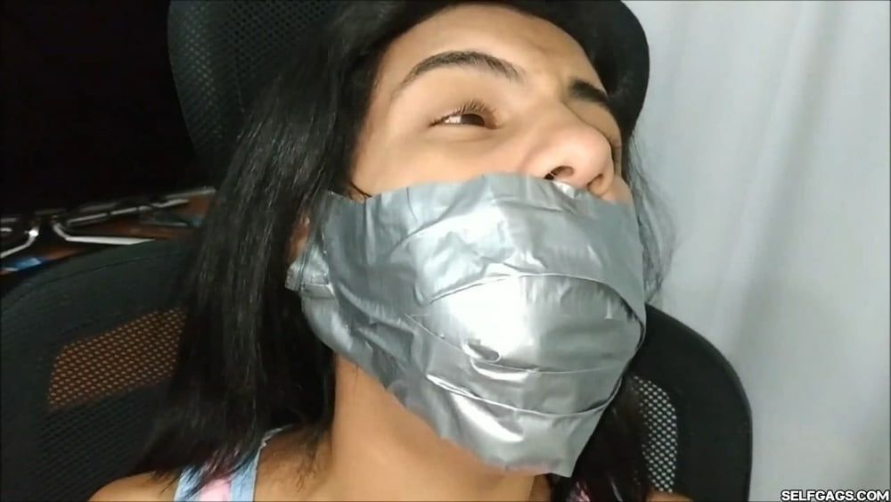 Babysitter Hogtied With Shoe Tied To Her Face - Selfgags #11