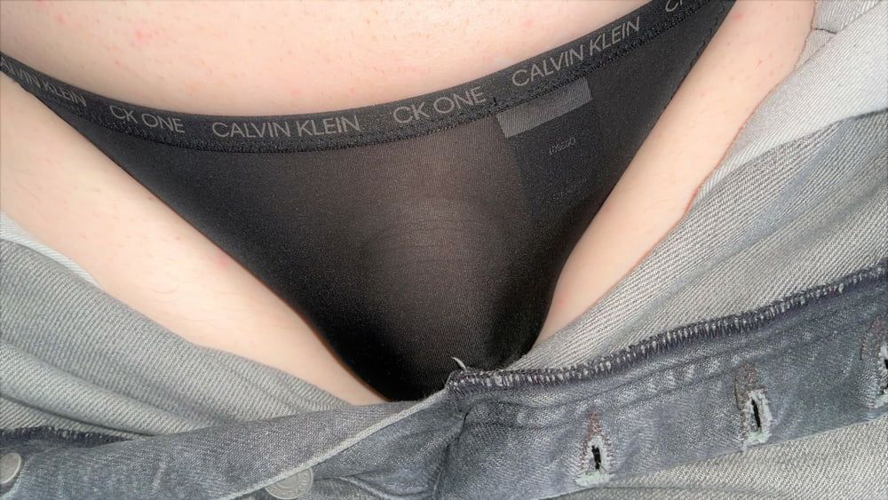 Tiny black thong #55