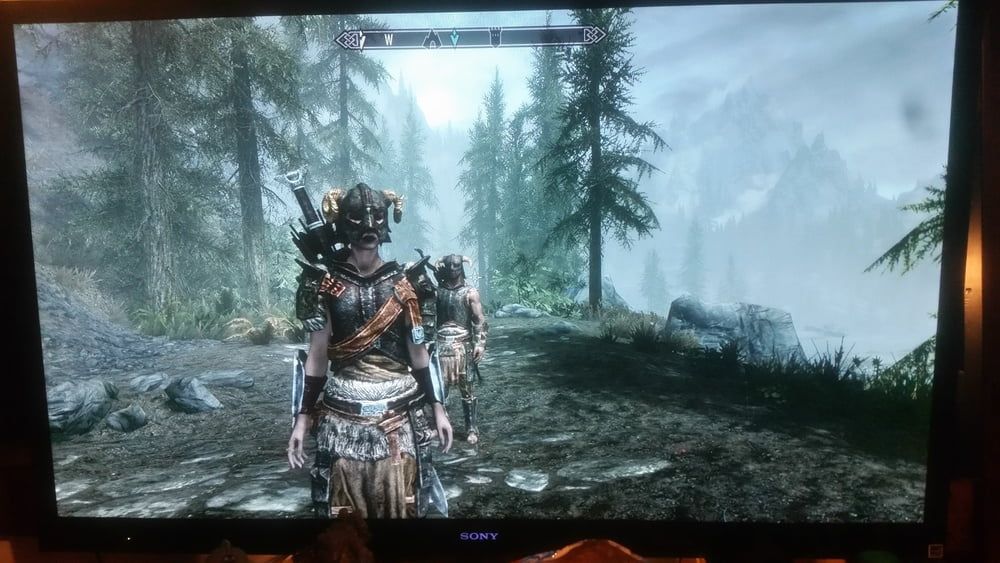 Stretching out and playing skyrim