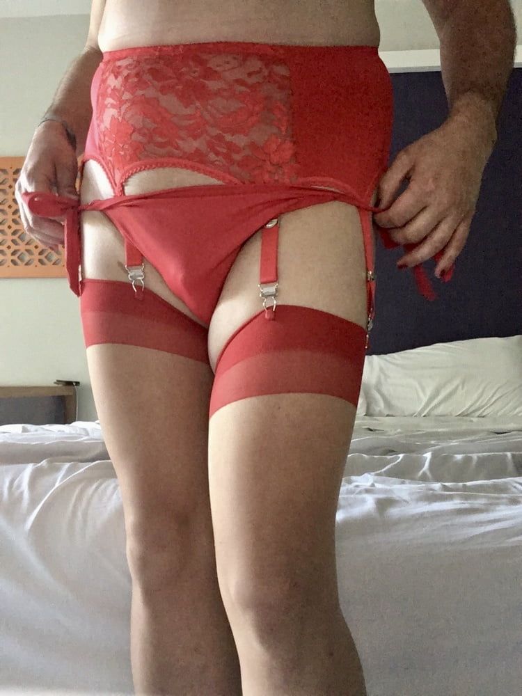Red Seemed Stockings #40