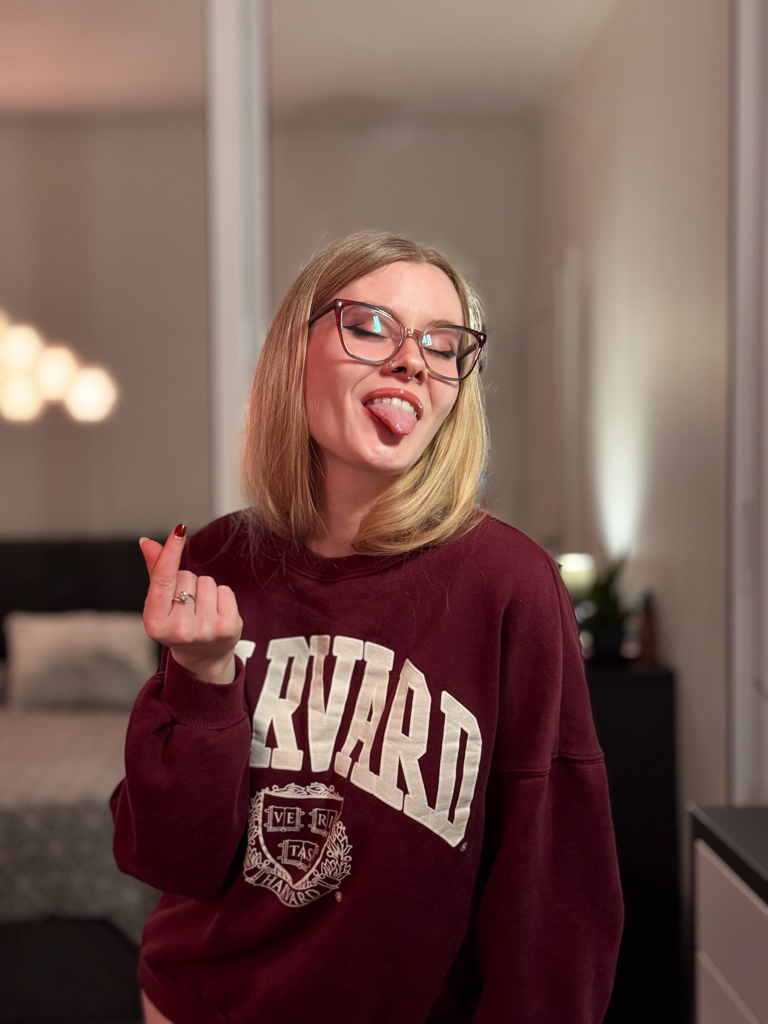 Burgundy Lace & Baggy Shirt