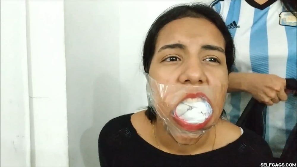 Gagged With 10 Socks And Clear Tape Gag - Selfgags #26
