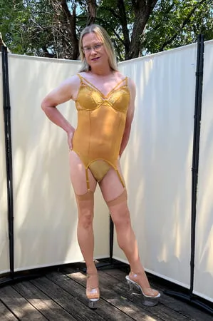 Joanie (New &amp; Improved!) - Golden Gartered Bustier