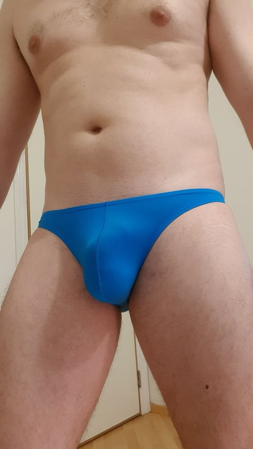 Blue briefs bulging  #13