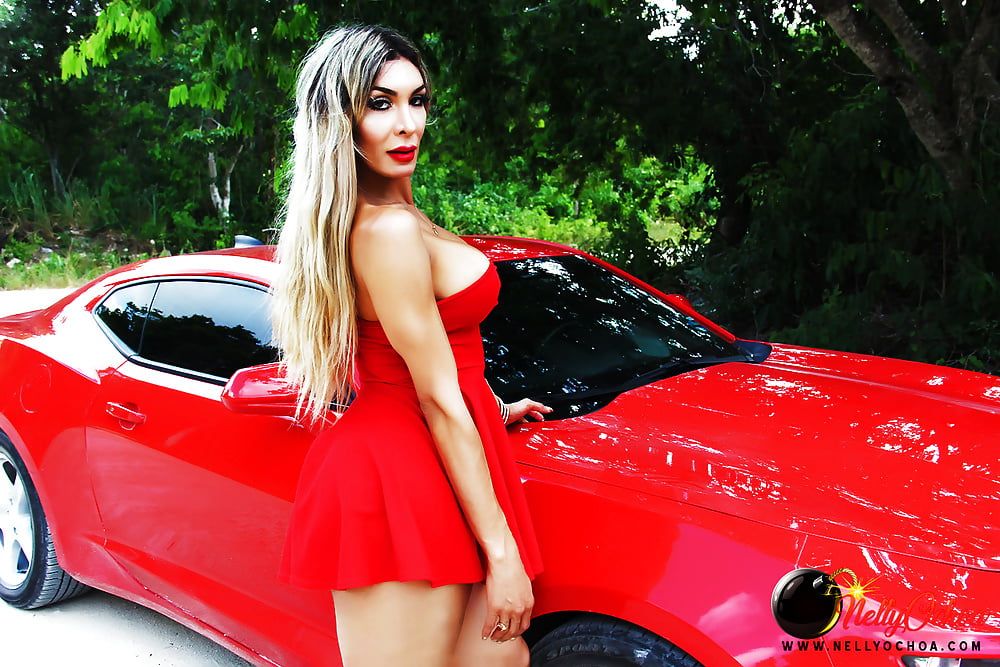 Nelly Ocha on the red car! #3