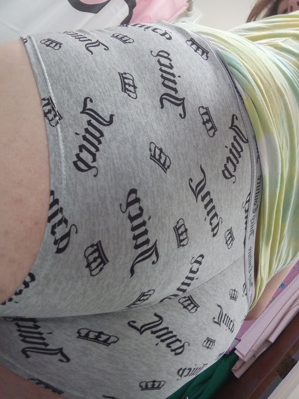 Me in a green tank top and grey panties  #9