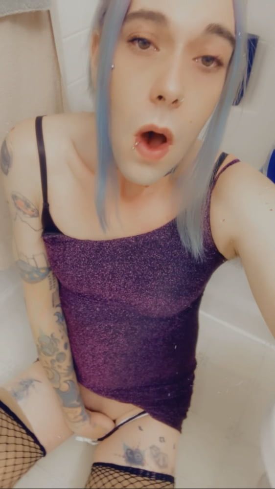 Hot Purple Minidress Slut #58