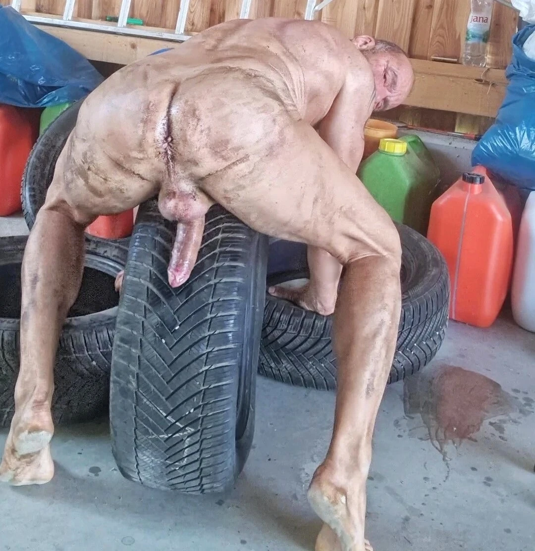 fucking tires in repair shop