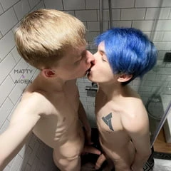 Horny twinks matty and Aiden showering together