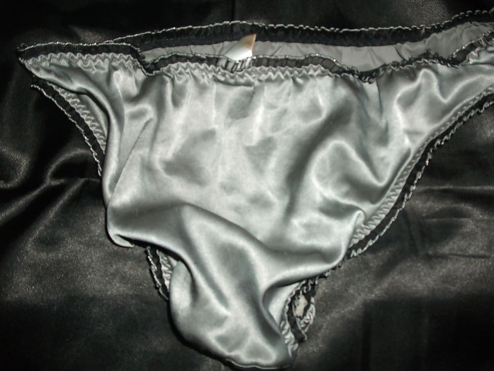 A selection of my wife's silky satin panties #60