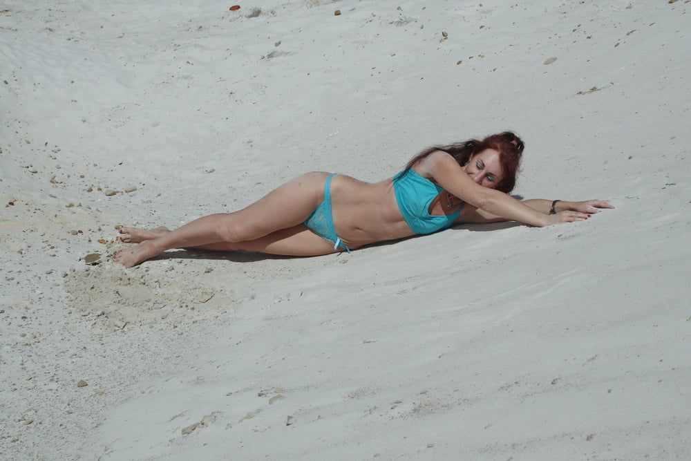 On White Sand in turquos bikini #36