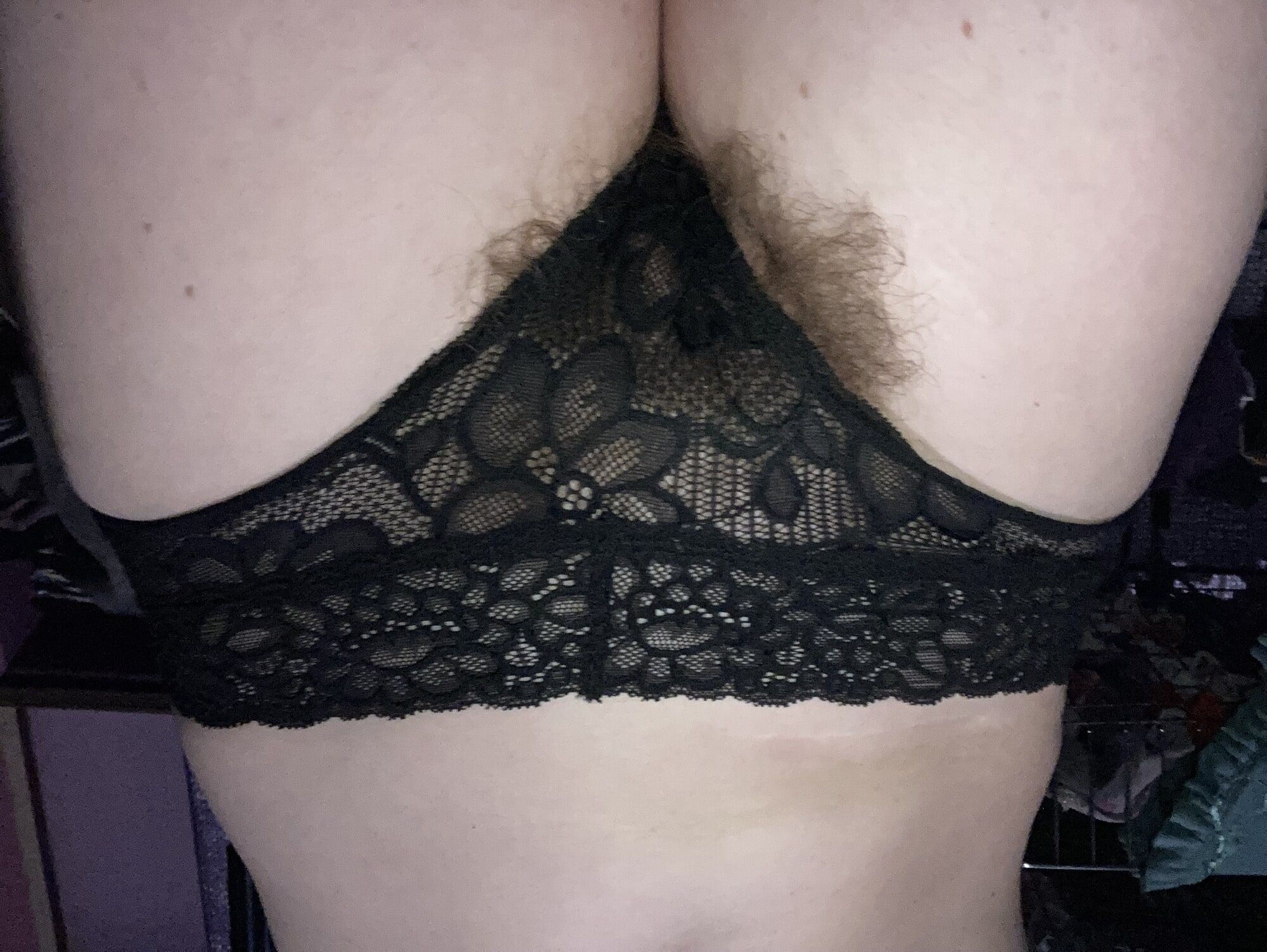 Lacy lingerie with whiskers 