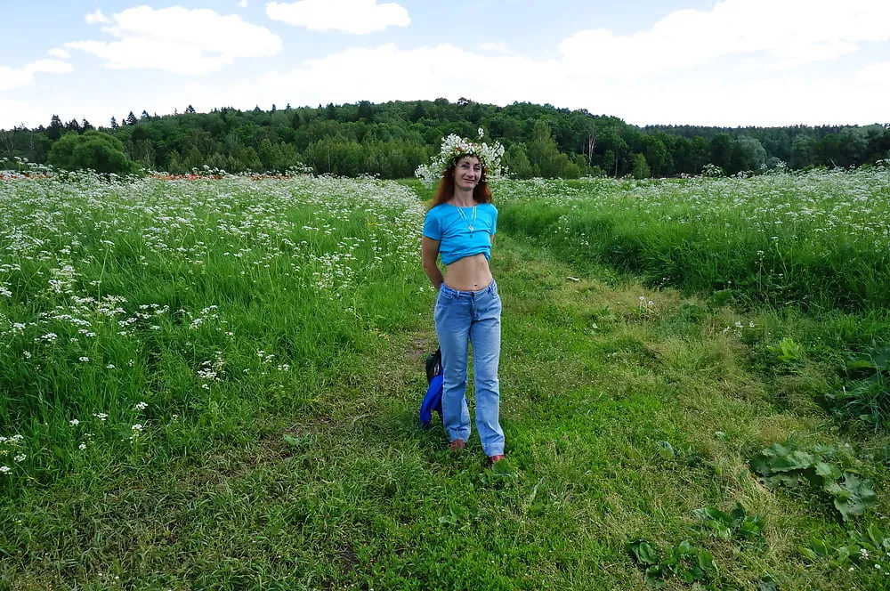 My Wife in White Flowers (near Moscow) #21