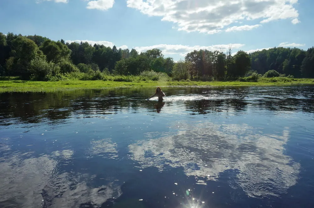 Playing in river #17