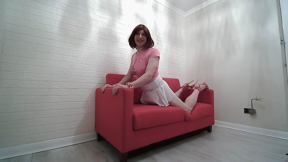 Lucy the little pink and white chastity sissy #16