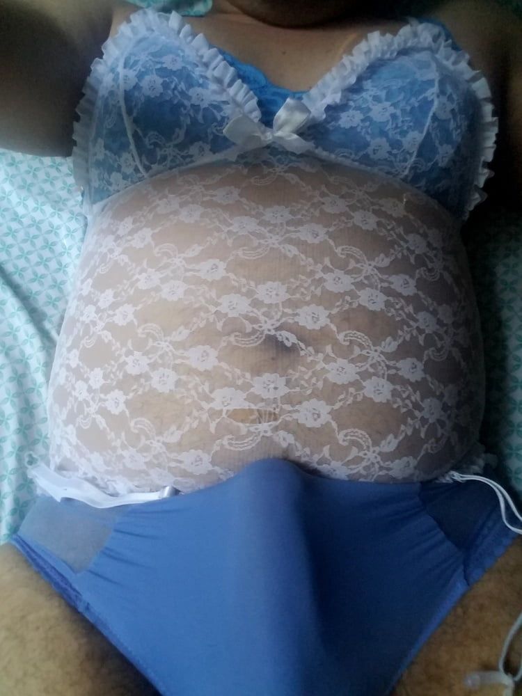 Blue lingerie and nipple play #2