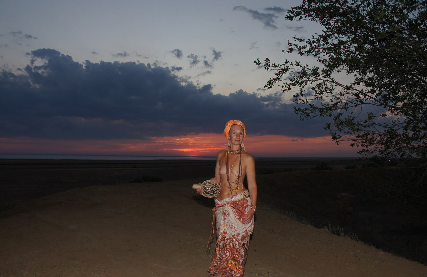With a jug in the sunsetting sun #55