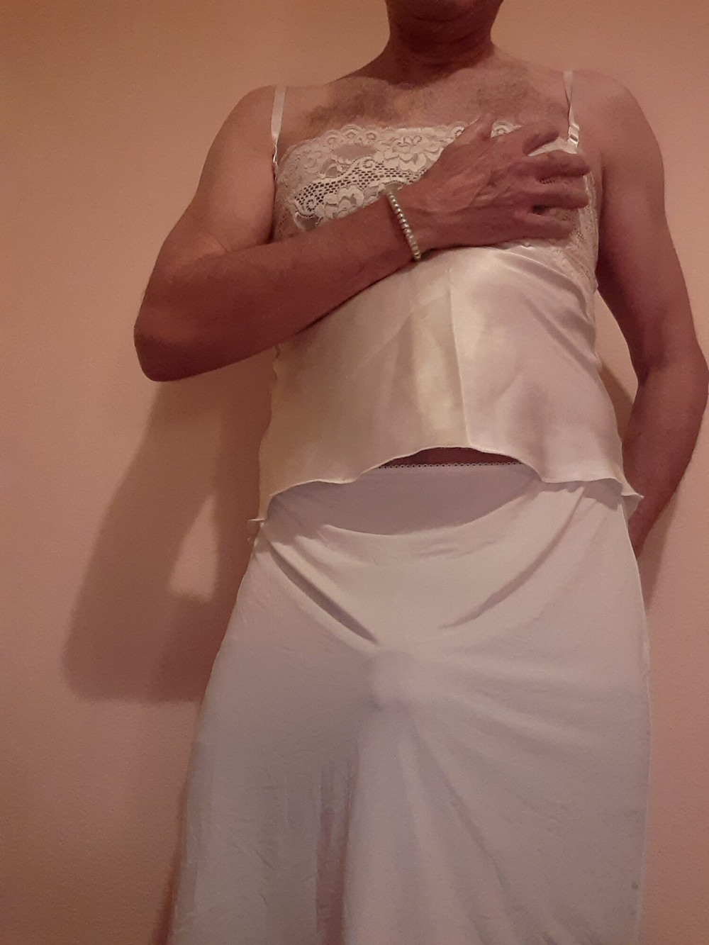 DebbieSmall in Stockings, Cami Top & Slip #4