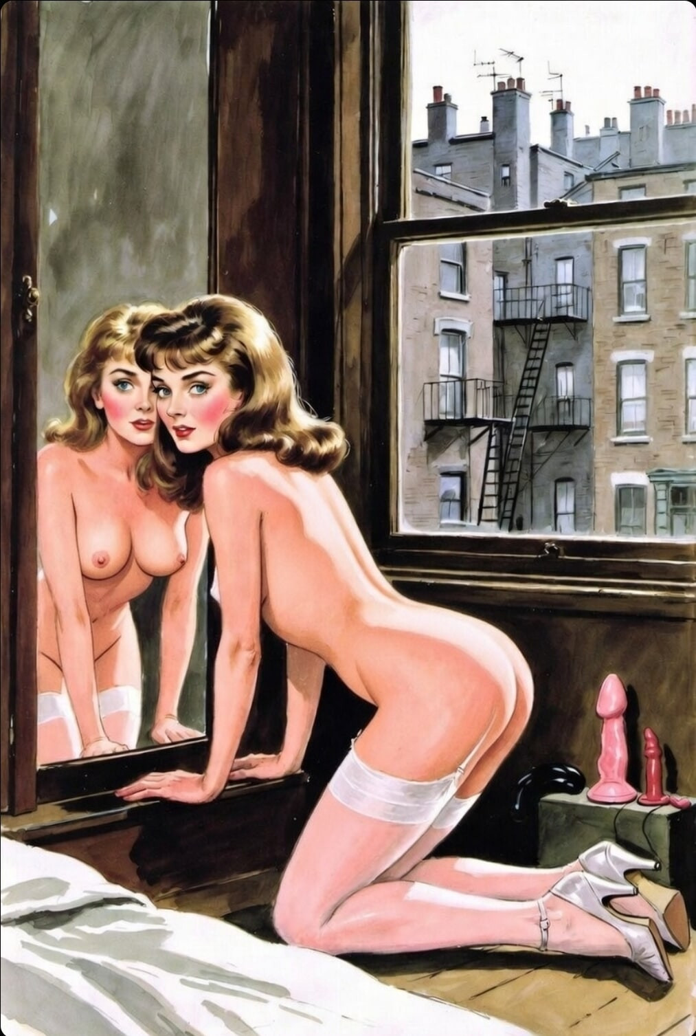 Pixwhores Experimental Enhanced: Topless Blondes & Brunette 