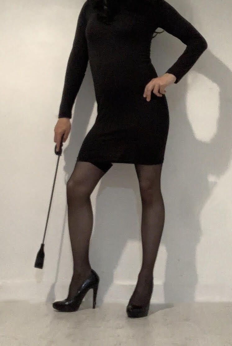BLACK DRESS AND STOCKINGS #3