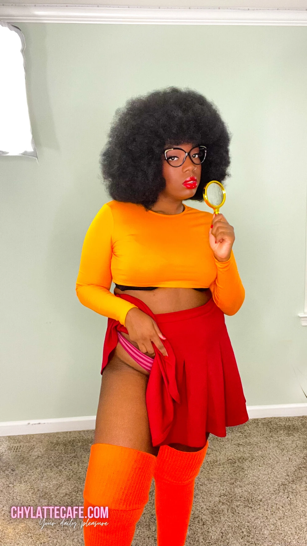 Chy Latte Black Velma Sexy Cosplay Halloween Costume 2 #37