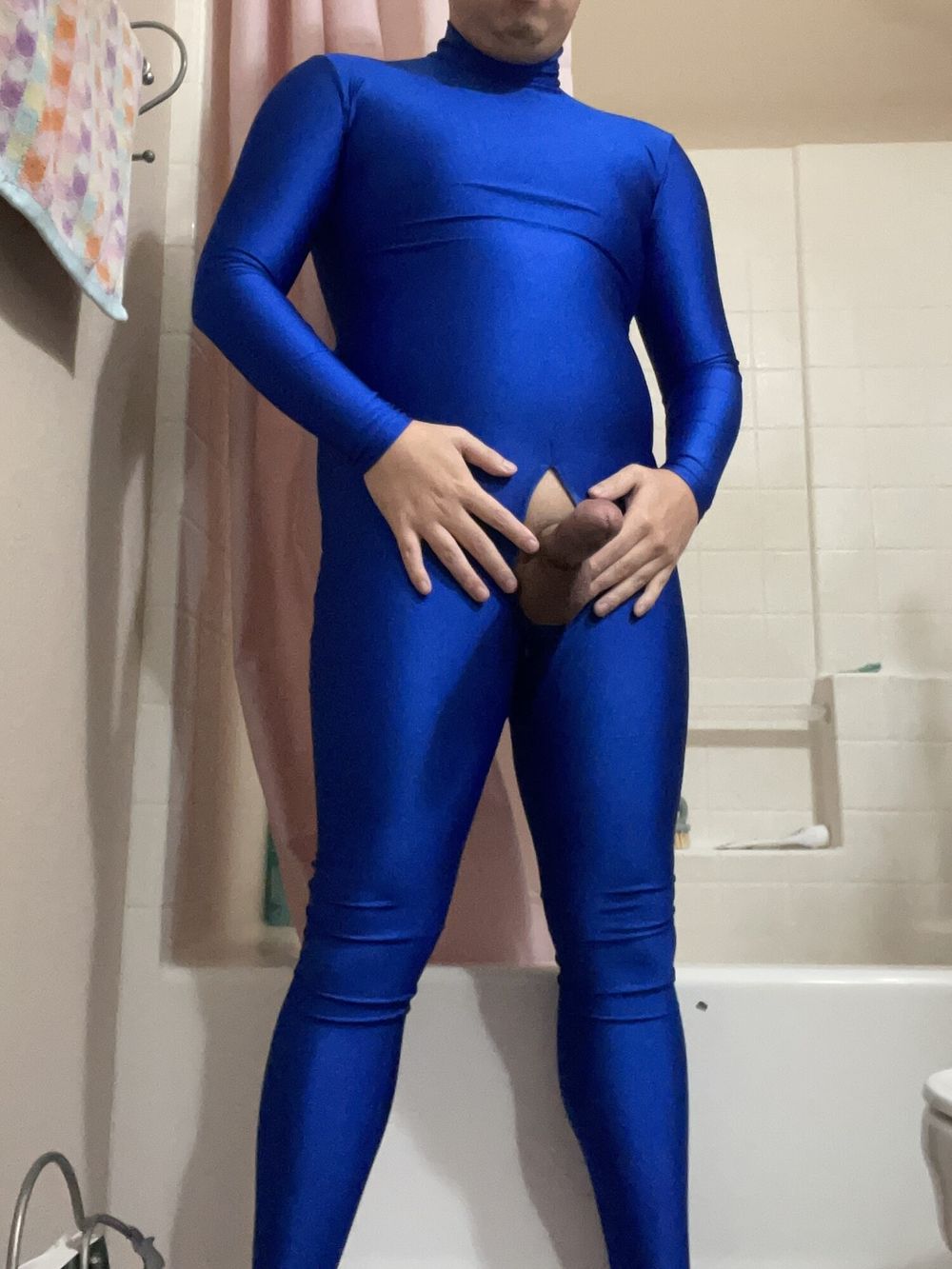 Blue Lycra Spandex Suit  #12