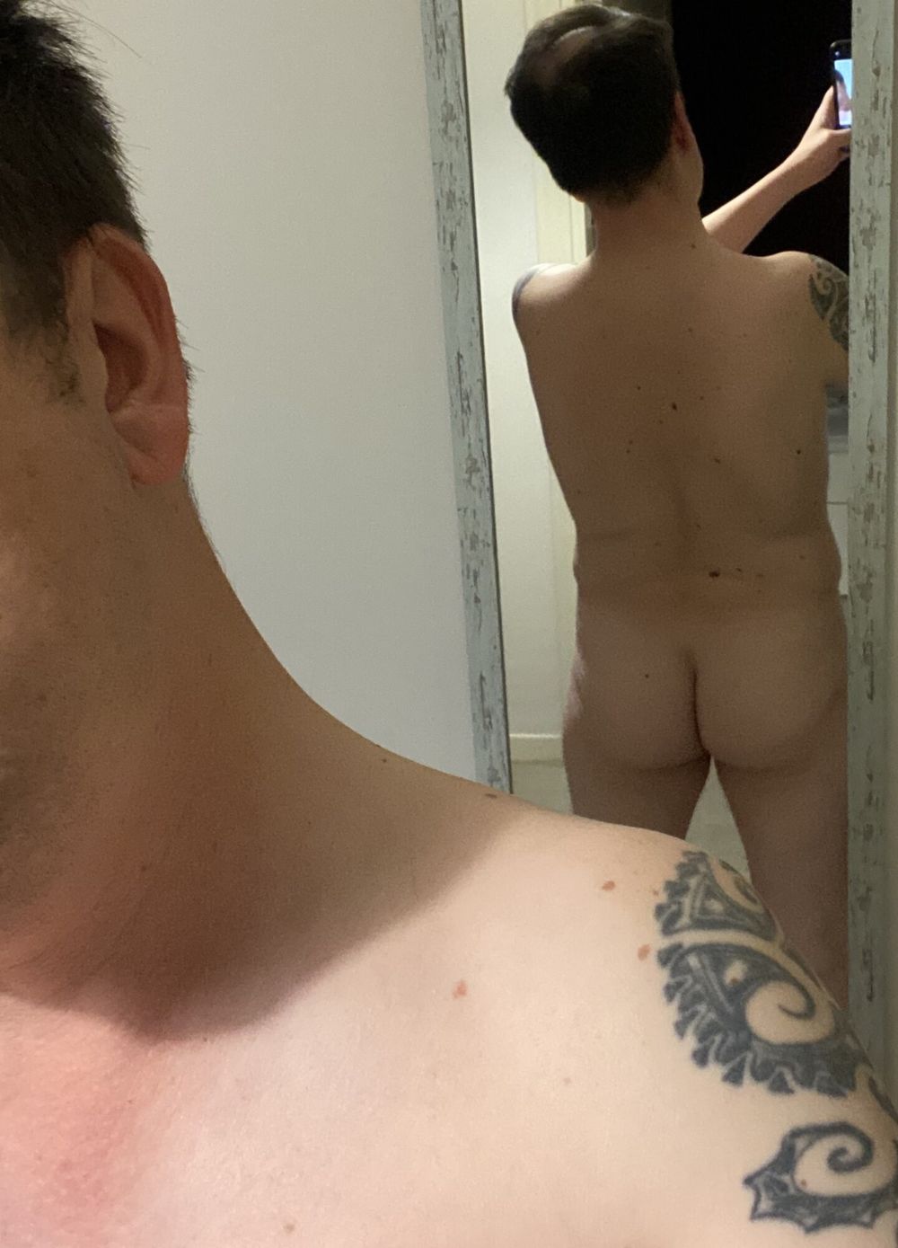 Nude selfies in front of the mirror #3