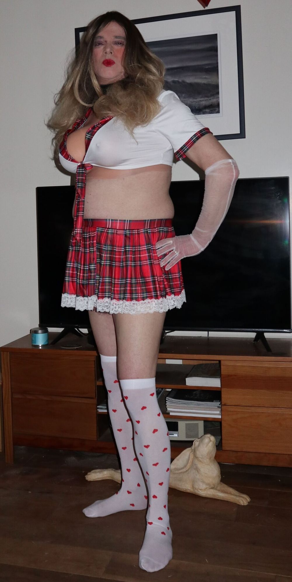 crossdressed in school uniform #8