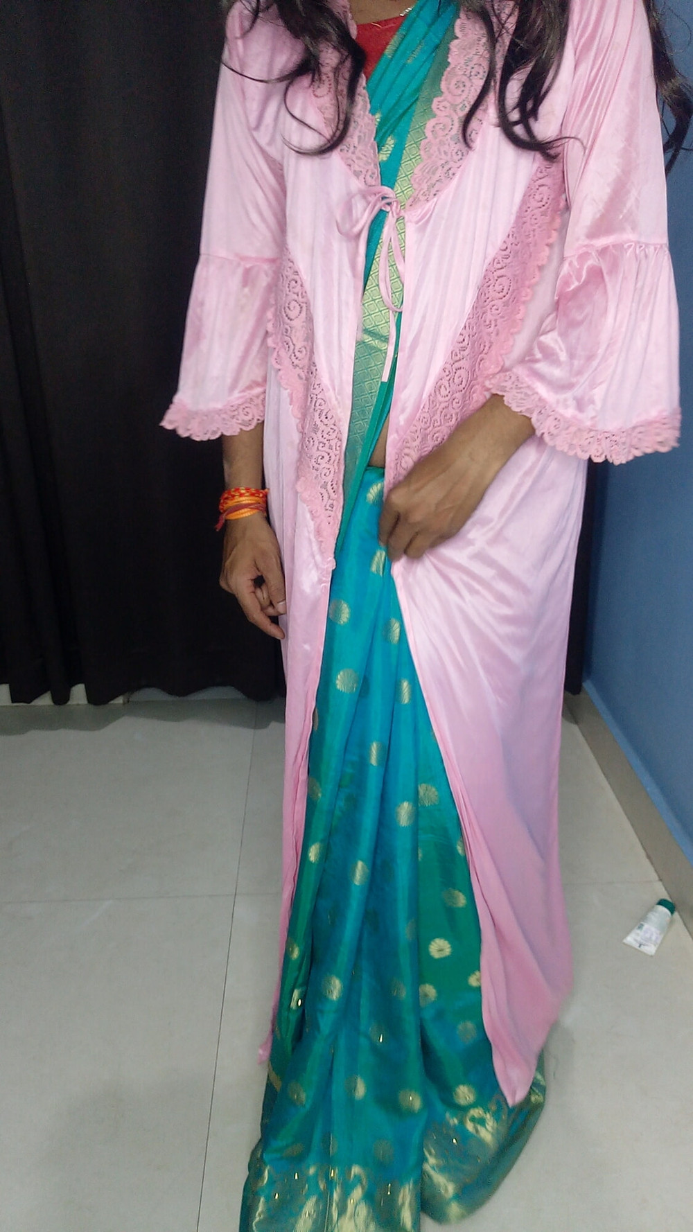 Indian stepmom sexy blou saree and peticot #17