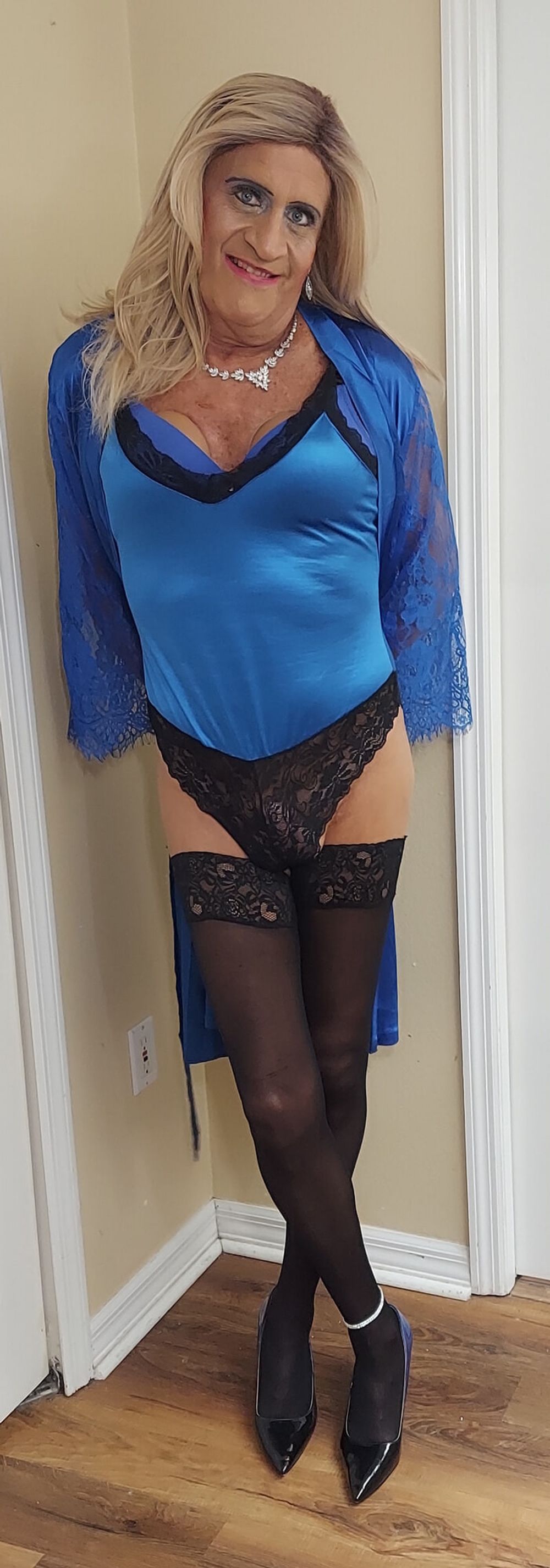 Royal Blue lingerie and satin dresses