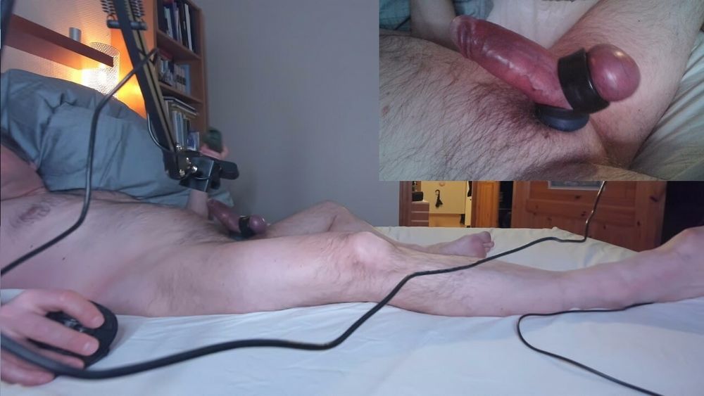 Two screen pics masturbation strapped cock #2