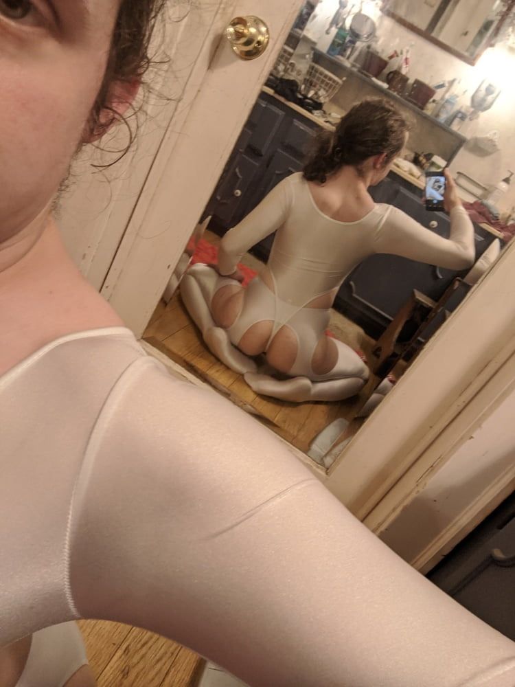 Chastity Slut in Stockings and Bodysuit #15