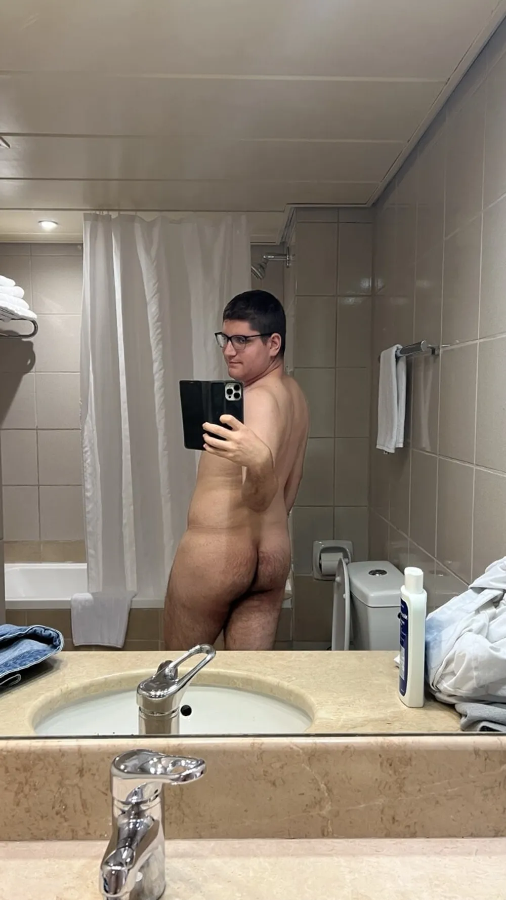 Naked in front of a mirror in the bathroom #5