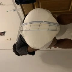 Black boy in diaper