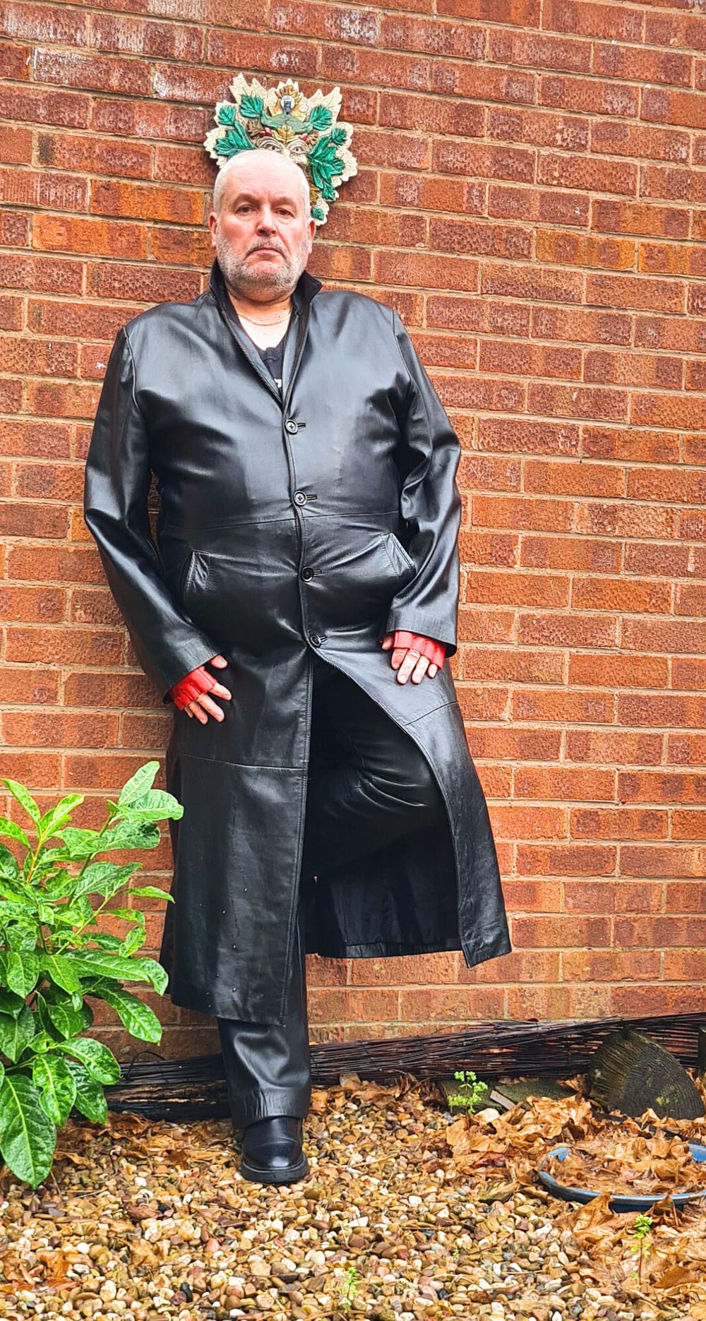 Leather trench and pants #6