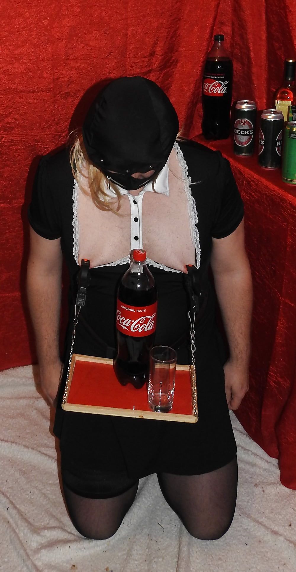 Sissy Maid Served Soft Drink