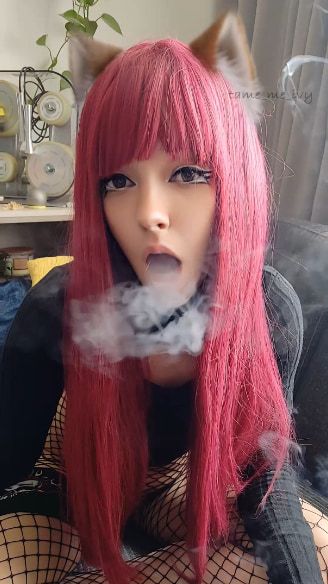 Adorable Alt Girl smoking a cig #3
