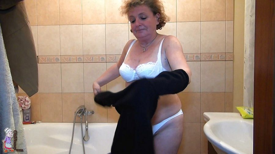 Old granny in the bathroom #3