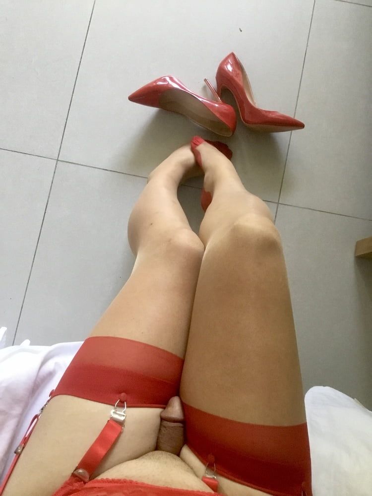 Red Seemed Stockings #31