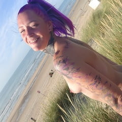 Cute Rave Girl with Tattoos