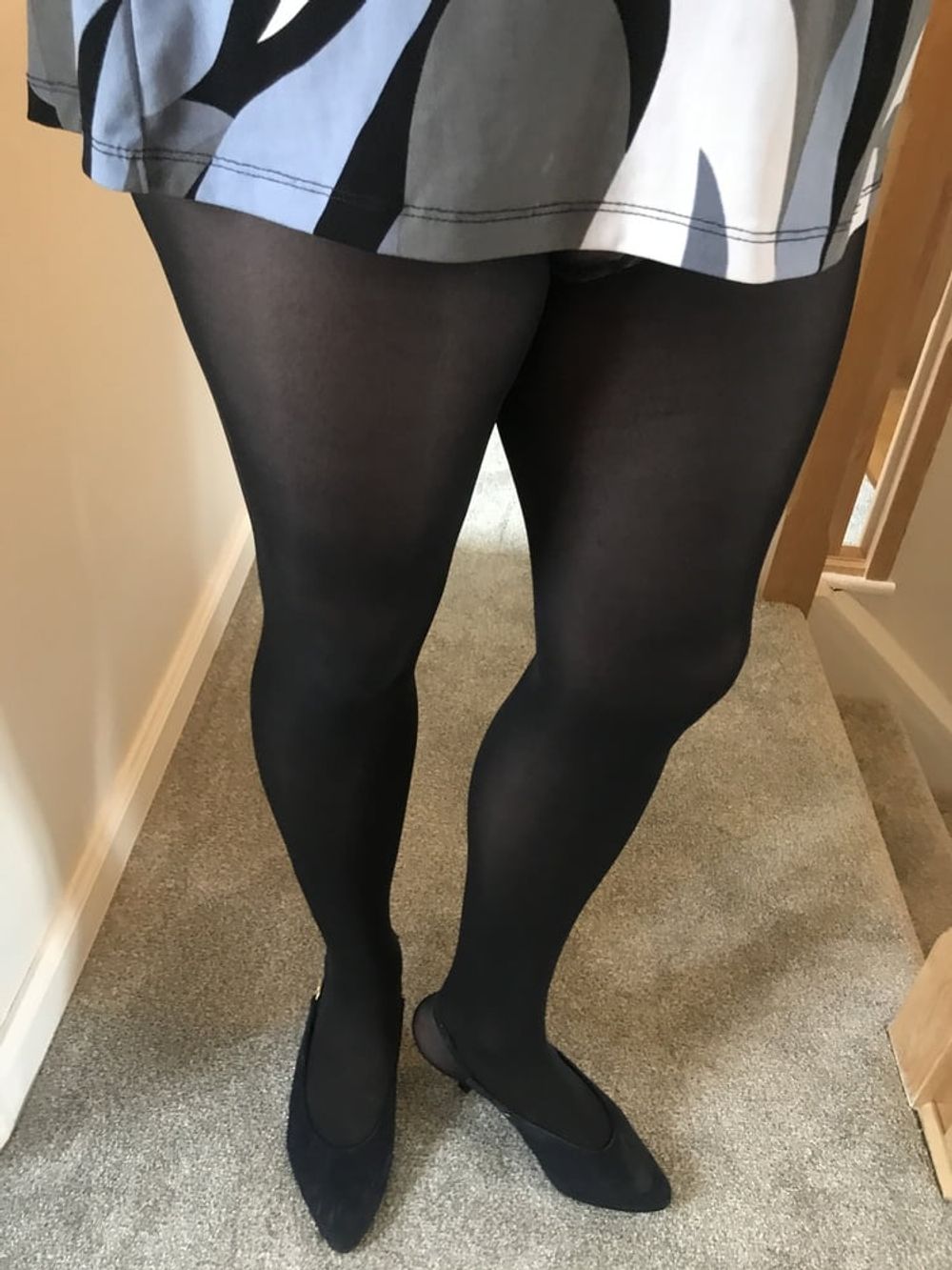 Blue opaque tights #40