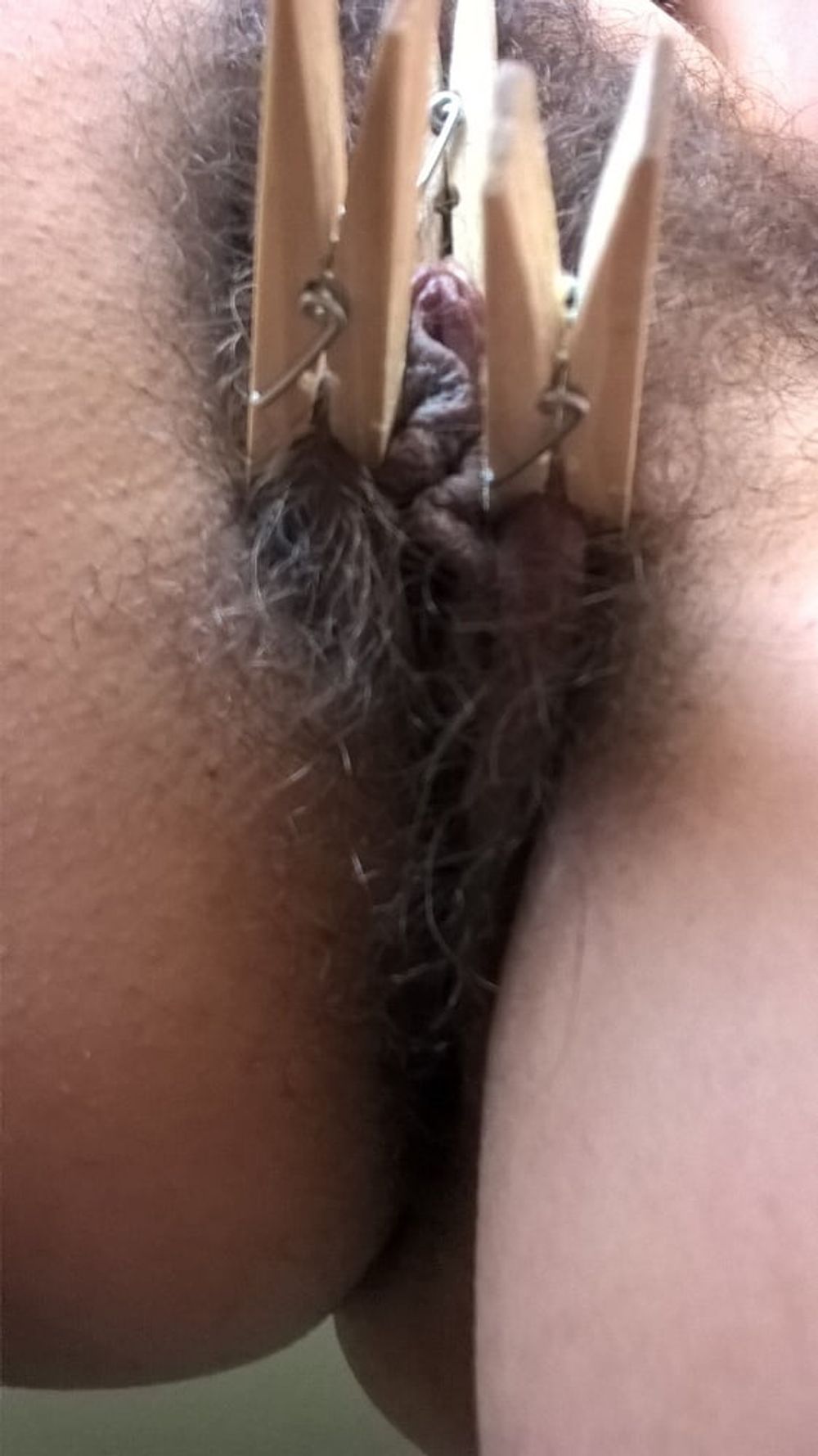 Hairy JoyTwoSex - Playing With Clothespins #9